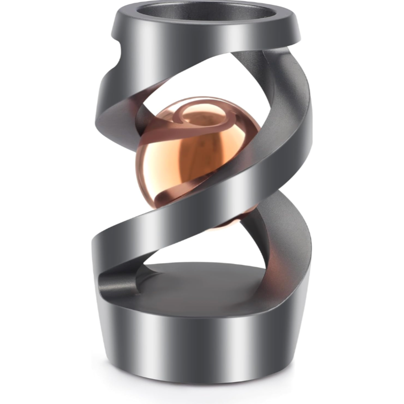 Upgraded Kinetic Desk Toys, Kinetic Spinning Desk Toy for Office for Adults, Quiet Fidget Toys for Kids Teens, Desk Fidgets for Adults with ADHD (Grey Rose Gold)