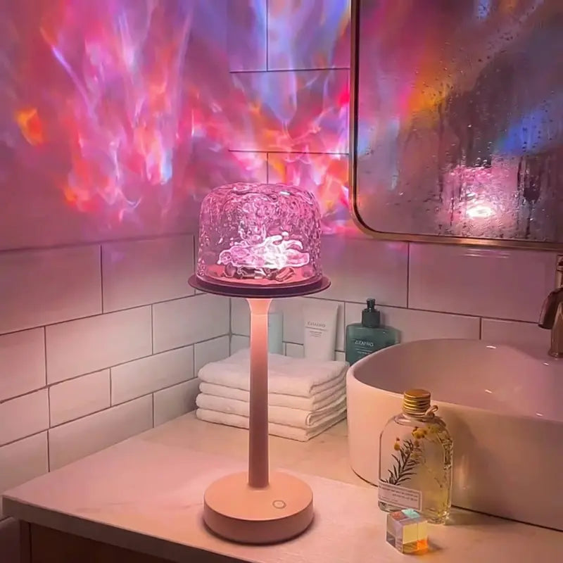 16 Colors Ocean Wave Projector, Water Ripple Aurora Lamp with Remote, Bedroom Night Light Mood Ambient Decor