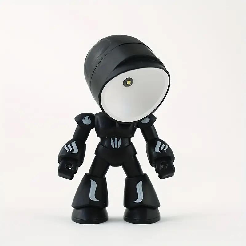 Cute LED Mini Robot Night Light for Kids - Magnetic Base, Rechargeable Bedroom Lamp, Valentine's Day Gift for Children