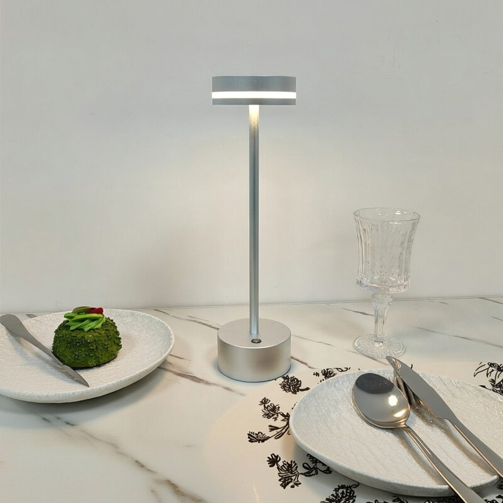 Cordless Rechargeable LED Table Lamp Touch Control 3 Color Temperatures Dimmable Bedside Lamp