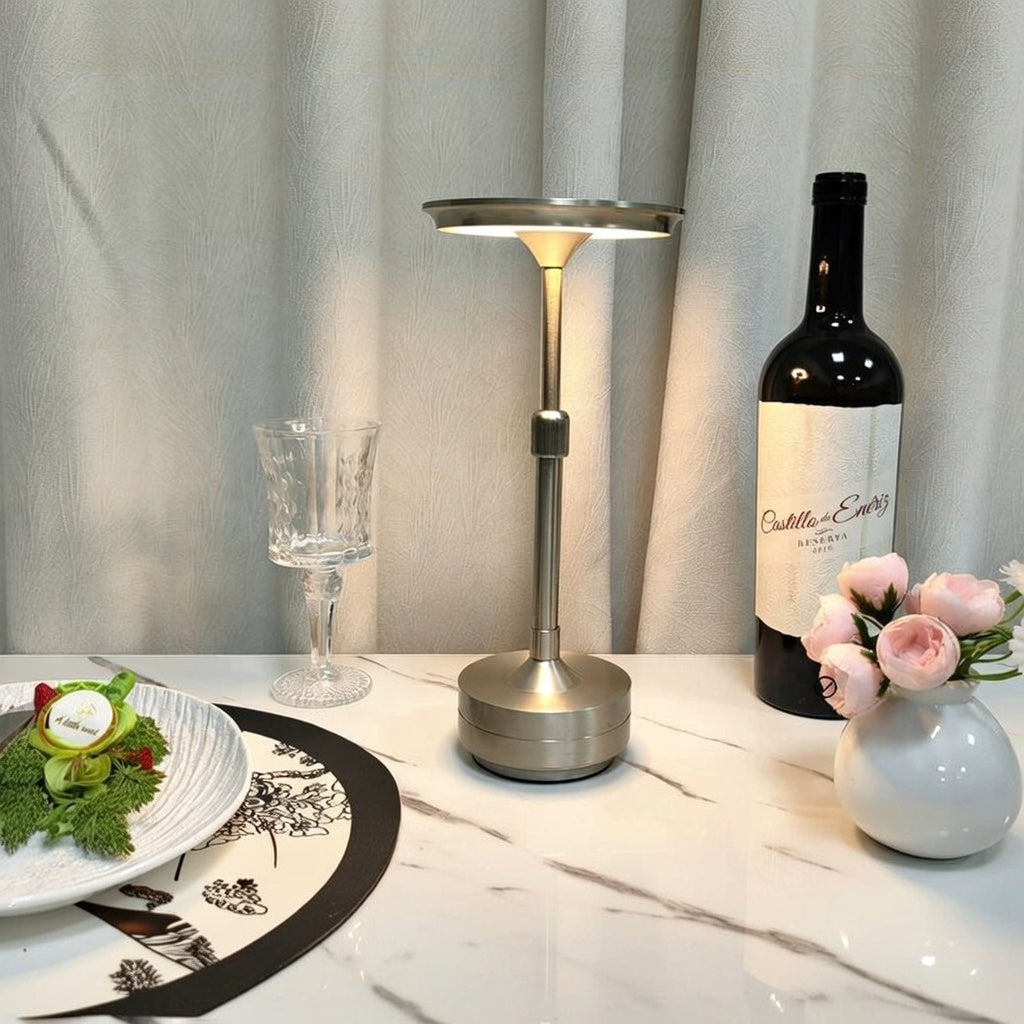 Rechargeable LED Desk Lamp Touch Control Dimmable 3 Color Temperatures Cordless Table Lamp Eye-Caring