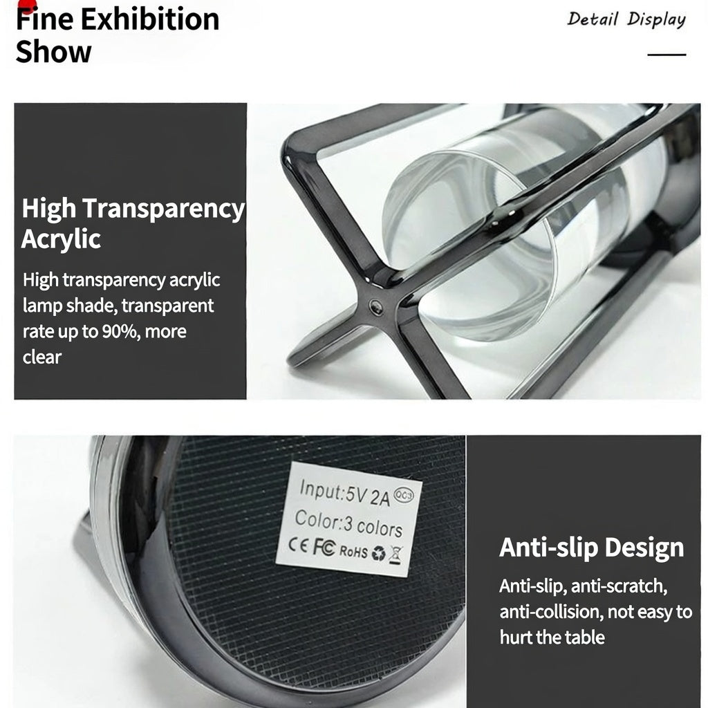 Retro Atmosphere Lamp | Touch Dimming 3 Color Modes USB Rechargeable LED Night Light