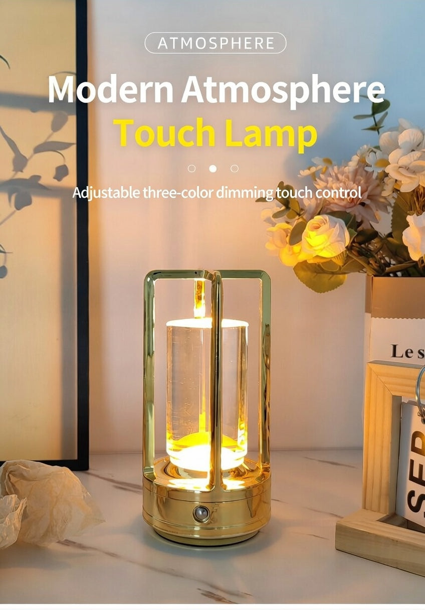 Retro Atmosphere Lamp | Touch Dimming 3 Color Modes USB Rechargeable LED Night Light